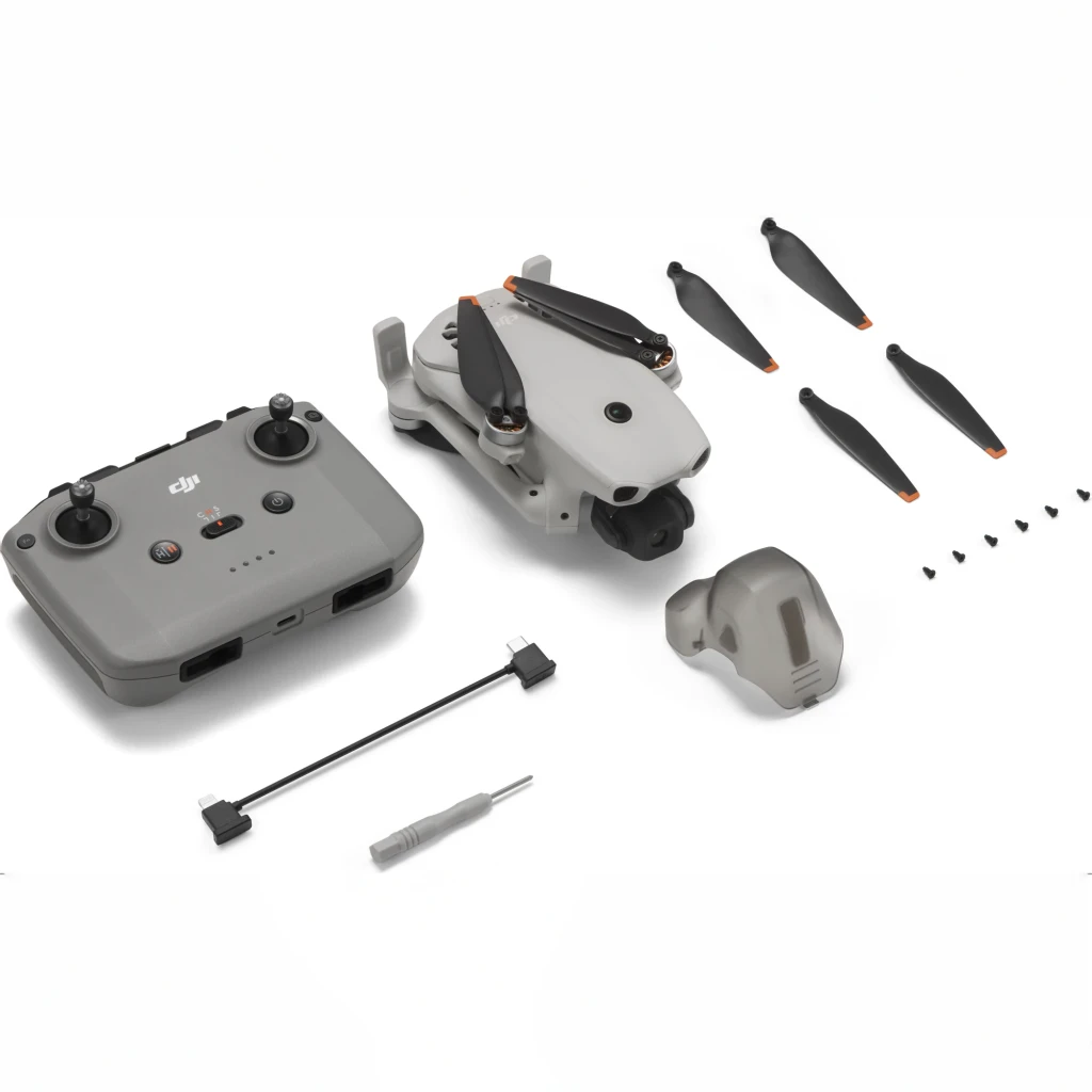 Dron DJI Lito 1 Gris 4K 60fps Gimbal 3 ejes 48MP, en uso: dron plegado, mando, hélices, protector gimbal, destornillador