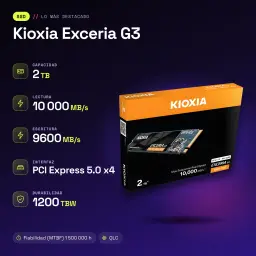 SSD Kioxia Exceria G3 2To NVMe PCIe Gen5 x4 M.2 2280 - caractéristiques