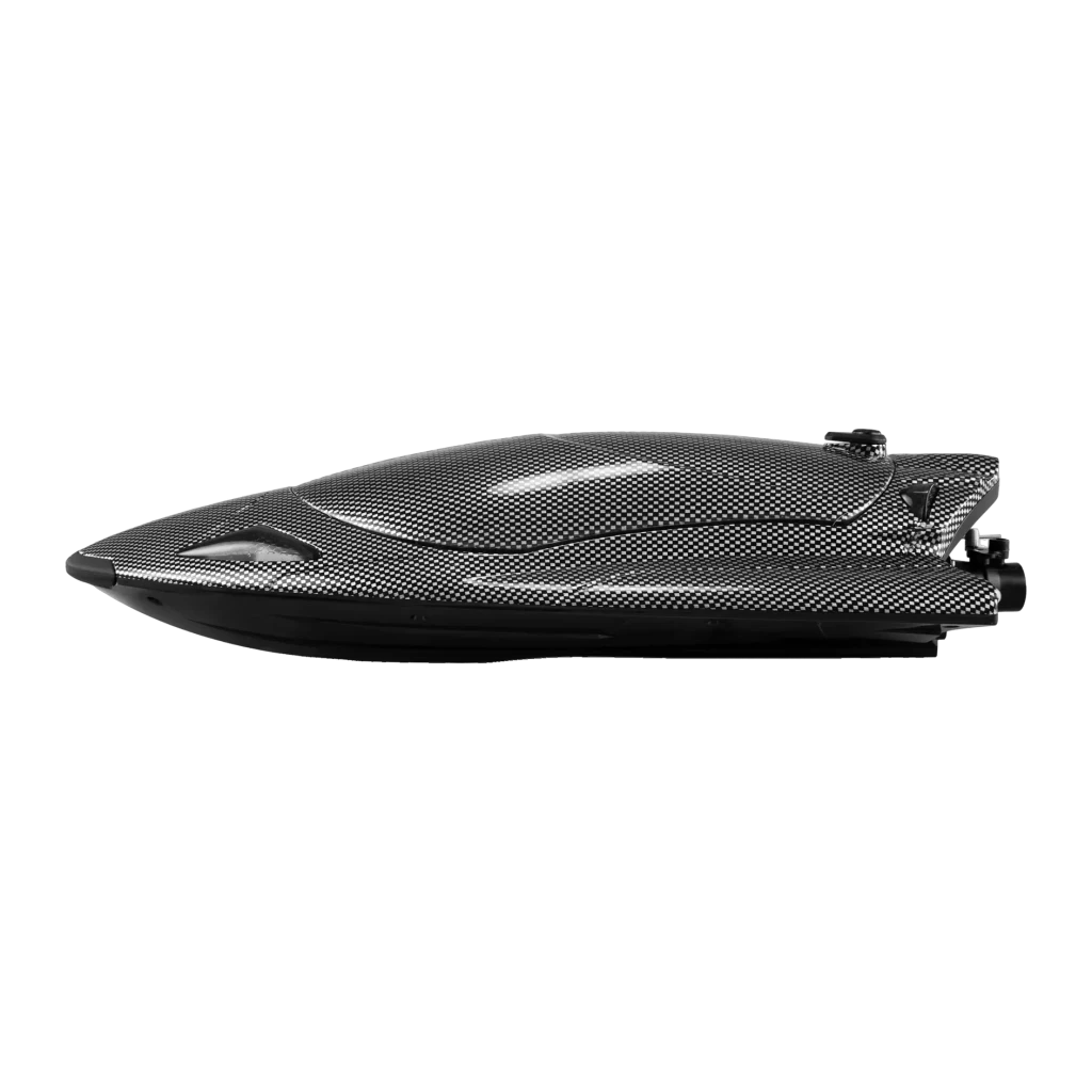 Bateau RC Amewi Stingray 335mm RTR Noir 40km/h 2000mAh Li-Ion 80m 26108, vue latérale: coque finition fibre de carbone