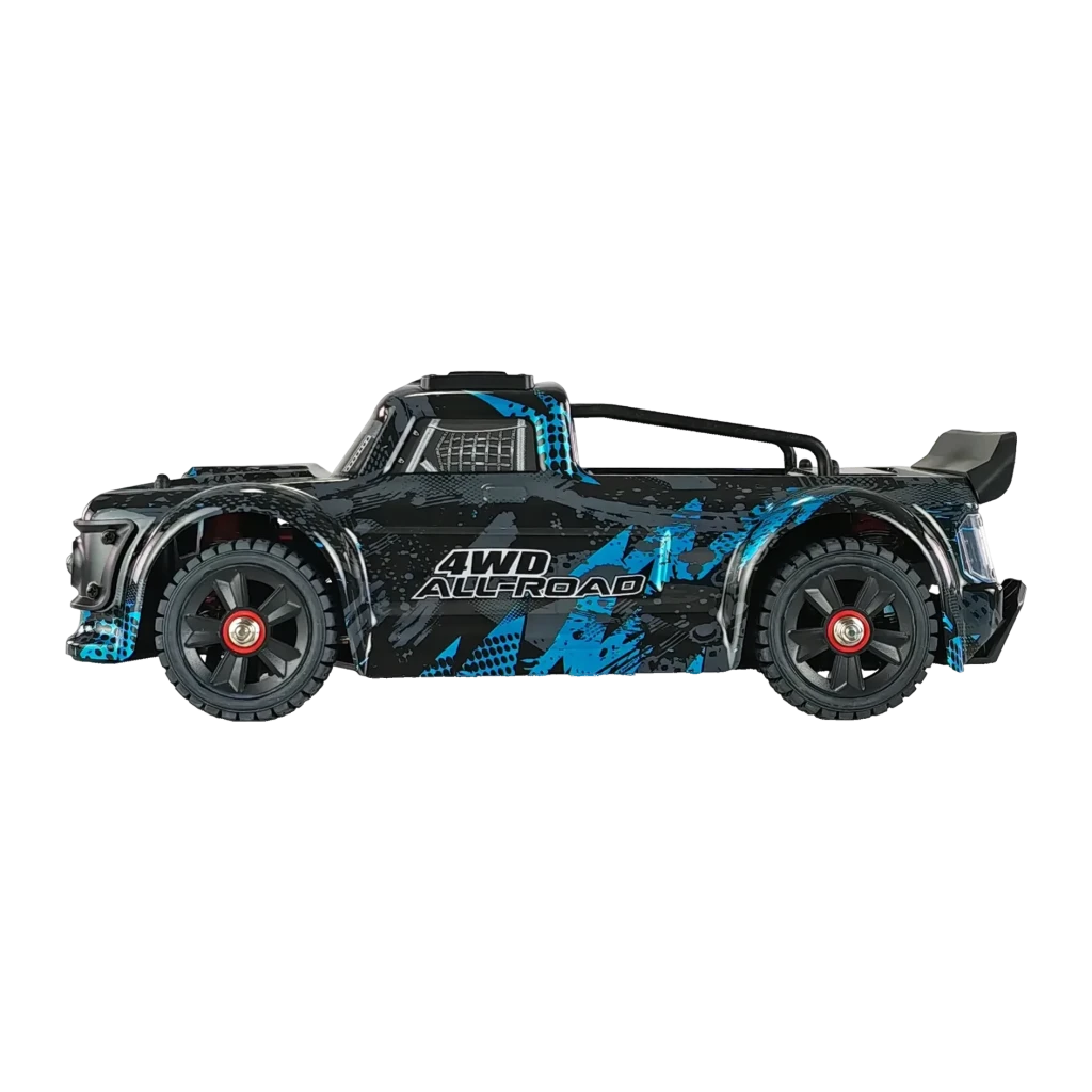 Voiture RC Amewi Hyper Go Breaker ProDrift 1:14 4WD Brushless 2000mAh Noir/Bleu, profil: carrosserie graphique splash bleu