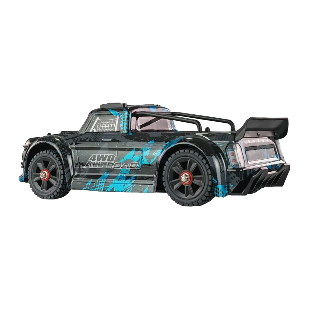 Voiture RC Amewi Hyper Go Breaker ProDrift 1:14 4WD Brushless 2000mAh Noir/Bleu, profil: carrosserie graphiques bleus