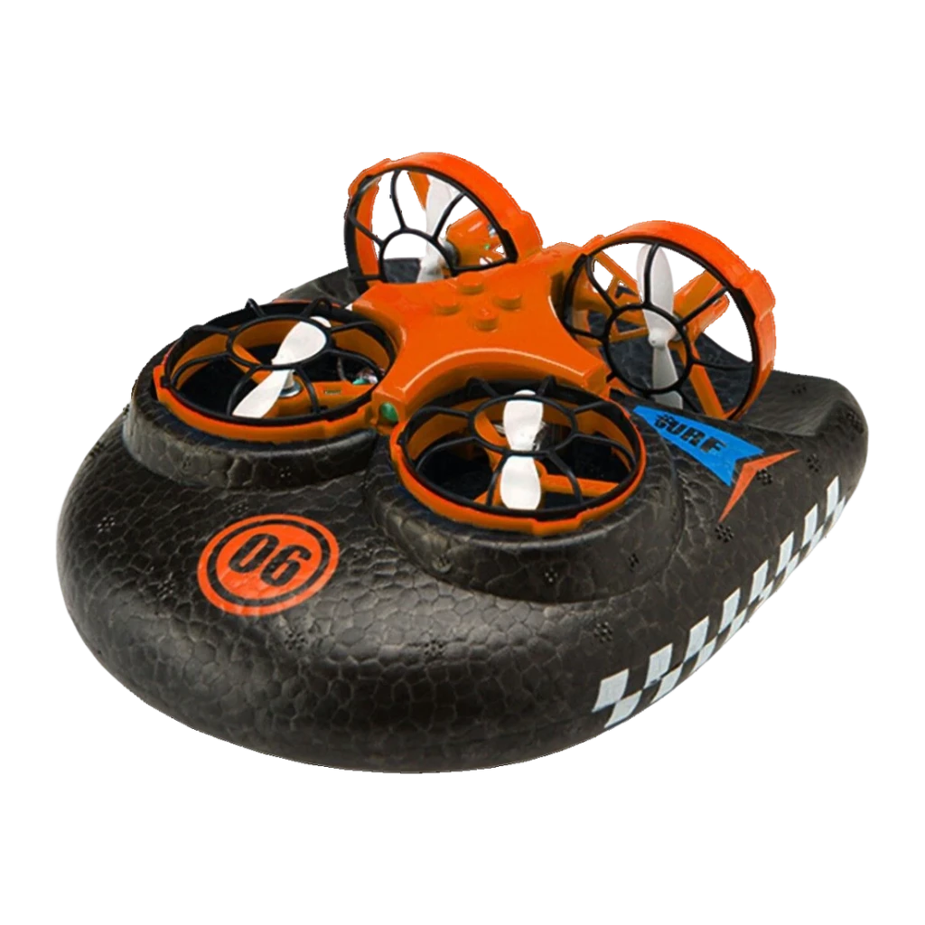 Dron Amewi Trix 3 en 1 Naranja en 1 (dron/aerodeslizador/terrestre)