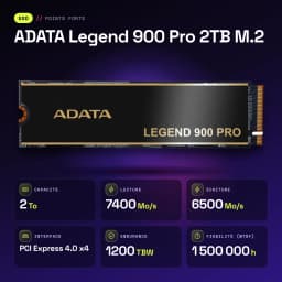 SSD ADATA Legend 900 Pro 2TB M.2 NVMe PCIe 4.0 Con Disipador Negro - características