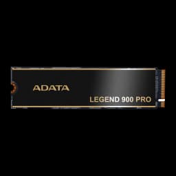 SSD ADATA Legend 900 Pro 2TB M.2 NVMe PCIe 4.0 Con Disipador Negro, vista frontal: disipador negro con letras doradas
