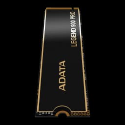 SSD ADATA Legend 900 Pro 2TB M.2 NVMe PCIe 4.0 Con Disipador Negro, vista superior: disipador negro con letras doradas