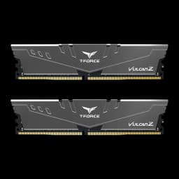 Memória RAM Team Group T-Force Vulcan Z DDR4 3200MHz 16GB (2x8GB) CL16 Cinzento, vista frontal: dois módulos com dissipador