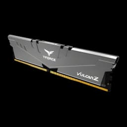 Memória RAM Team Group T-Force Vulcan Z DDR4 3200MHz 16GB (2x8GB) CL16 Cinzento, vista em ângulo: dissipador cinzento