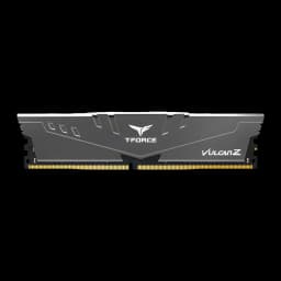 Memória RAM Team Group T-Force Vulcan Z DDR4 3200MHz 16GB (2x8GB) CL16 Cinzento, vista frontal: dissipador cinzento com logo