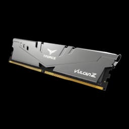 Memória RAM Team Group T-Force Vulcan Z DDR4 3200MHz 16GB (2x8GB) CL16 Cinzento, vista angular: dissipador cinzento com logo
