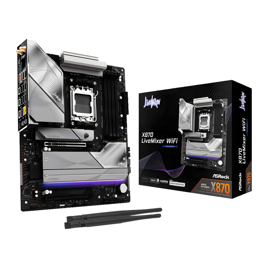 Placa base ASRock X870 LiveMixer WiFi AMD AM5 DDR5 ATX Negro