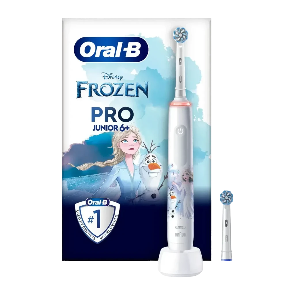 Cepillo Eléctrico Oral-B Pro Junior 6+ Frozen Sónico giratorio Recargable Blanco