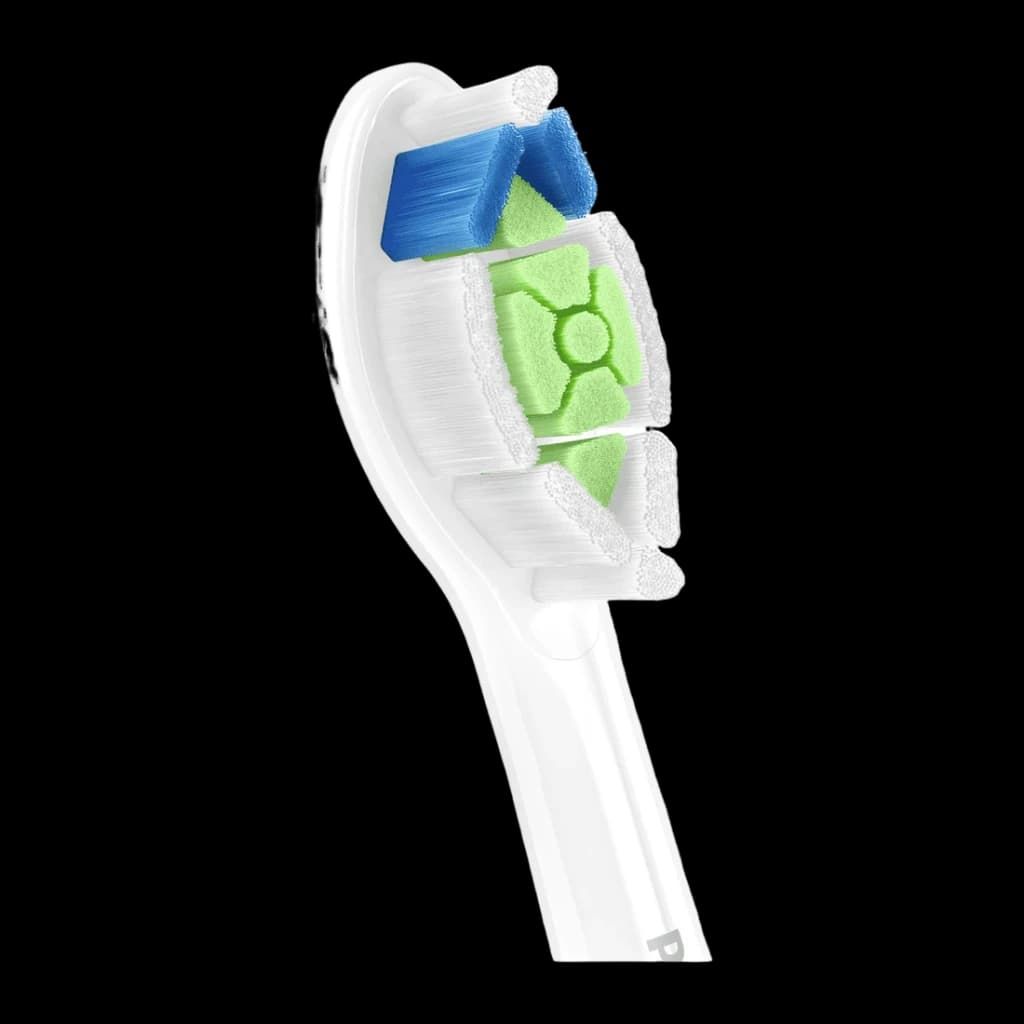 Cabezal de Cepillo Philips Sonicare Optimal White W2 Blanqueamiento Pack 2 Unidades HX6062/87, vista lateral: cerdas azules