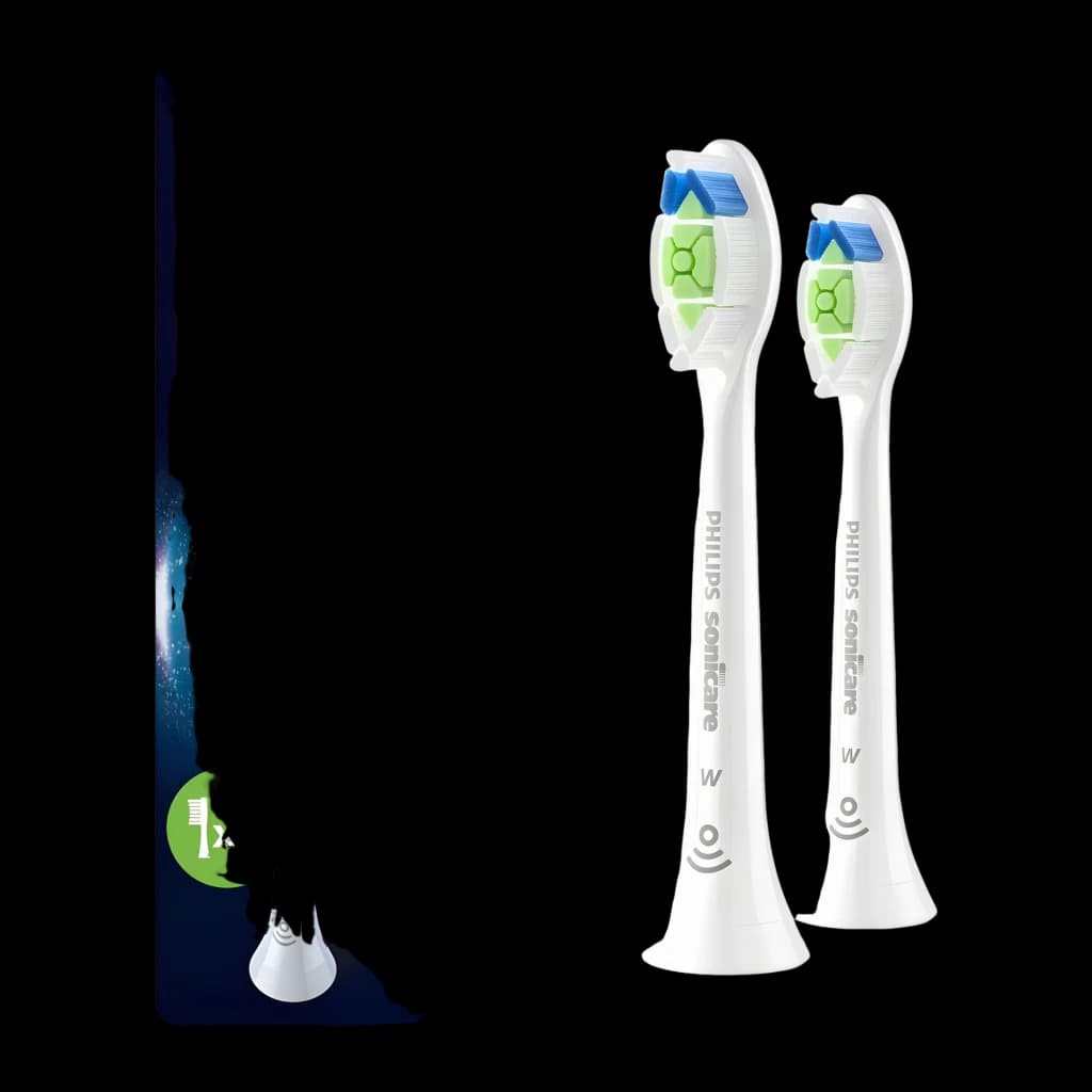 Cabezal de Cepillo Philips Sonicare Optimal White W2 Blanqueamiento Pack 2 Unidades HX6062/87, vista lateral: dos cabezales