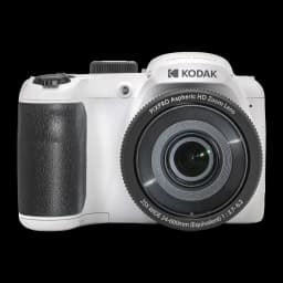 Appareil Bridge Kodak Pixpro AZ255 Blanc BSI CMOS 1/2.3 pouces Full HD 1080p 16MP, vue avant: objectif zoom 25x 24-600mm
