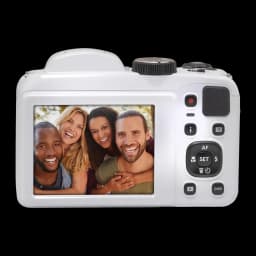 Appareil Bridge Kodak Pixpro AZ255 Blanc BSI CMOS 1/2.3 pouces Full HD 1080p 16MP, vue arrière: écran LCD avec groupe