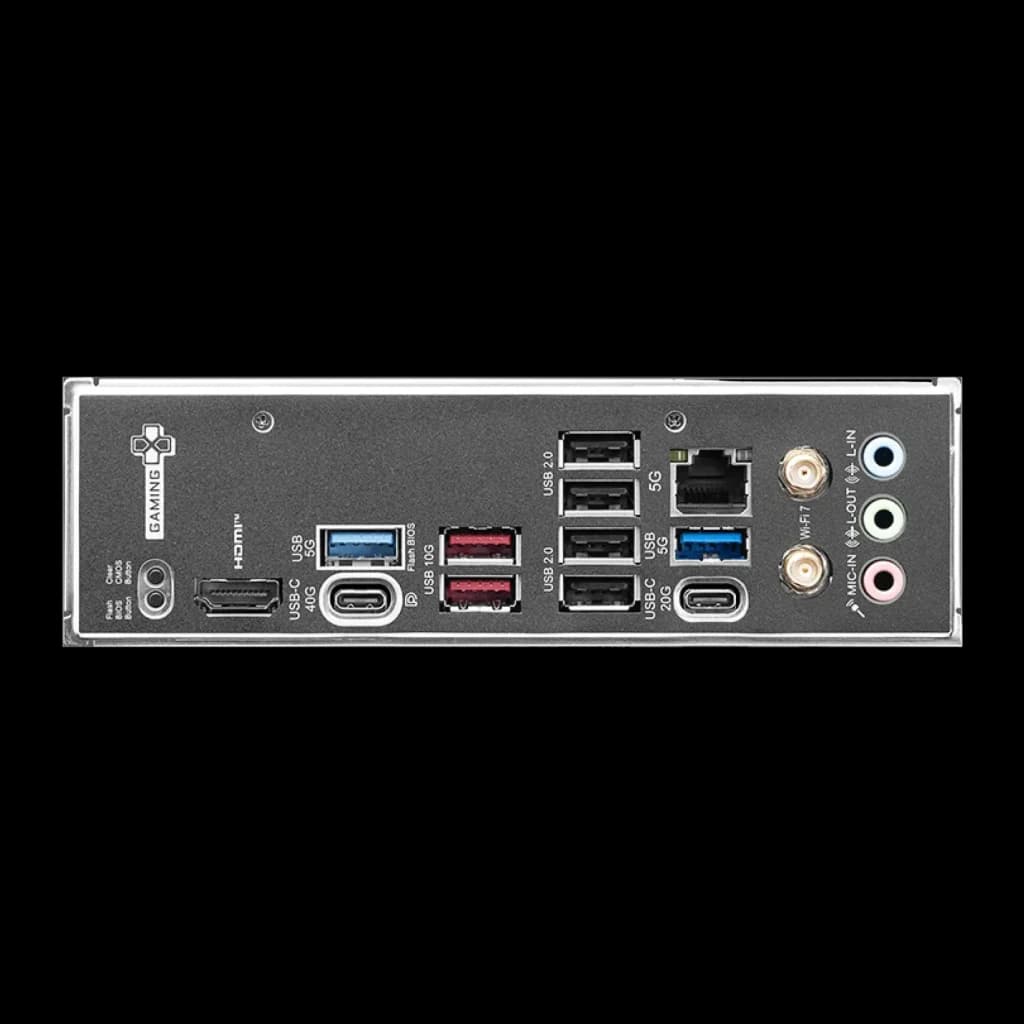 Carte mère MSI X870 Gaming Plus WiFi AMD AM5 DDR5 ATX Noir, panneau arrière: ports USB-C 40G, HDMI, USB 2.0, LAN 5G