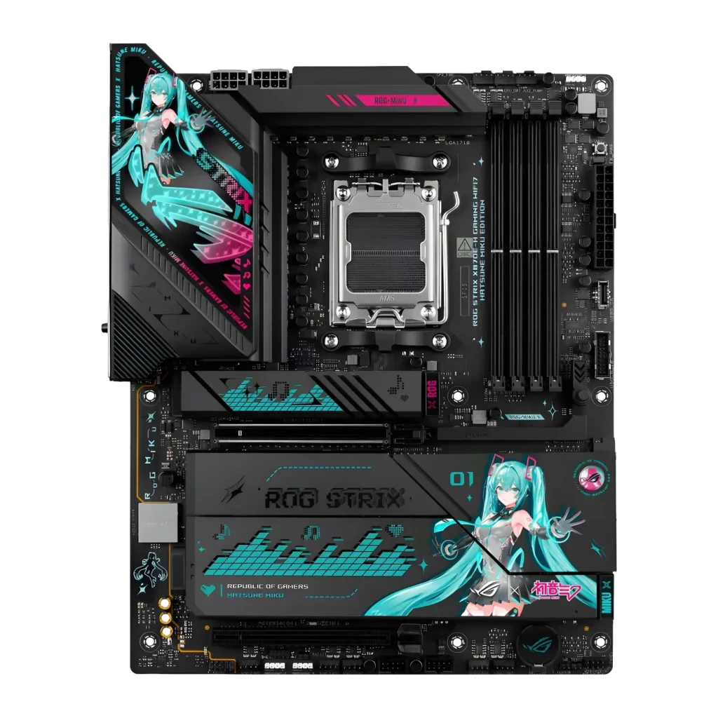 Placa base ASUS ROG Strix X870E-H Gaming WiFi 7 Hatsune Miku Edition AMD AM5 Negro