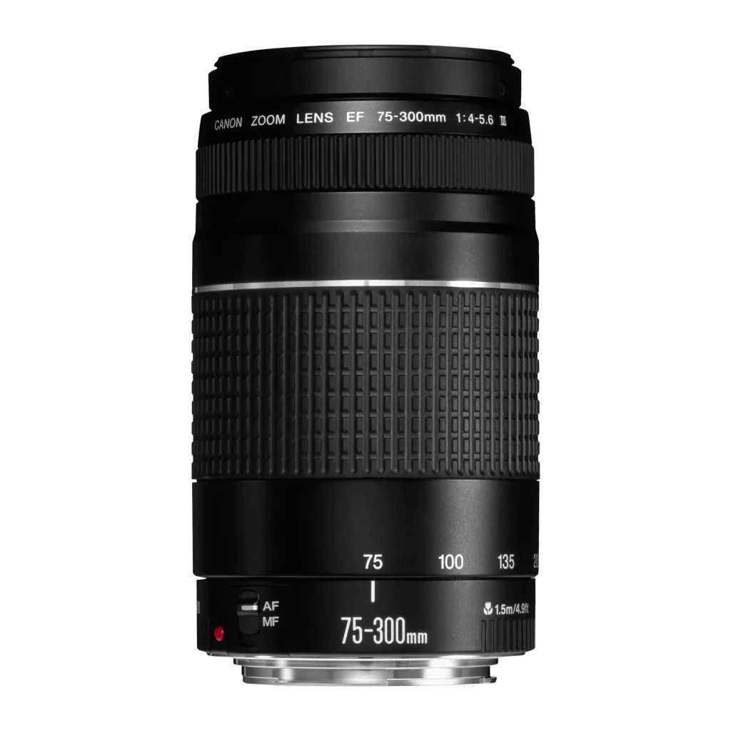 Objetivo fotográfico Canon EF 75-300mm f/4-5.6 III Negro