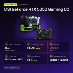 MSI GeForce RTX 5050 Gaming OC 8GB GDDR6 Negro - características