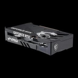 MSI GeForce RTX 5050 Gaming OC 8GB GDDR6 Negro, vista trasera: backplate con logo dragón MSI, conector de alimentación