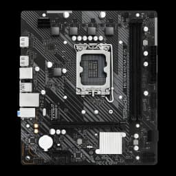 Carte mère ASRock D5 Intel H610 LGA1700 DDR5 Micro ATX Noir H610M-H2/M.2, vue dessus: socket LGA1700, slots DDR5 et slot