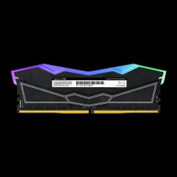 Memória RAM Team Group T-Force Delta RGB DDR5 6400MHz 32GB (2x16GB) CL40 Preto, vista frontal: módulo único, dissipador