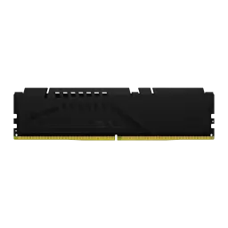 Kingston Fury Beast DDR5 5200MT/s CL40 128Go (4x32Go) Kit Noir, vue latérale: dissipateur noir avec fentes de ventilation