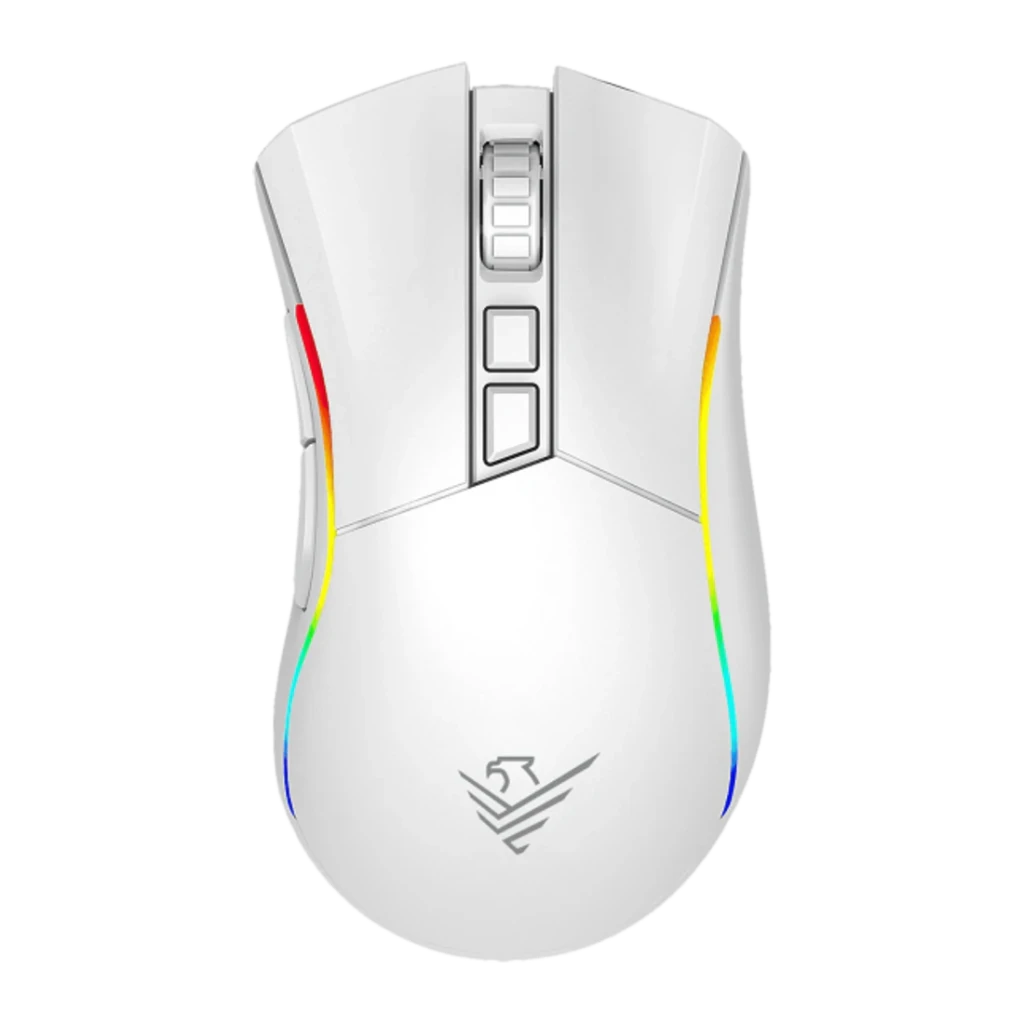 Ratón Gaming Phoenix Technologies Void Elite Inalámbrico 2,4 GHz 19000 DPI RGB Blanco, vista superior: iluminación RGB