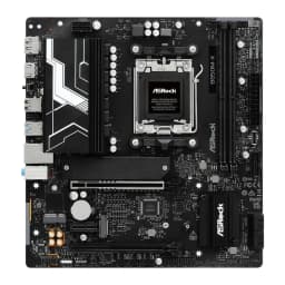 Placa base ASRock B850M-X R2.0 AMD B850 AM5 DDR5 Micro ATX 2.5GbE Negro, en uso: vista frontal completa con socket AM5