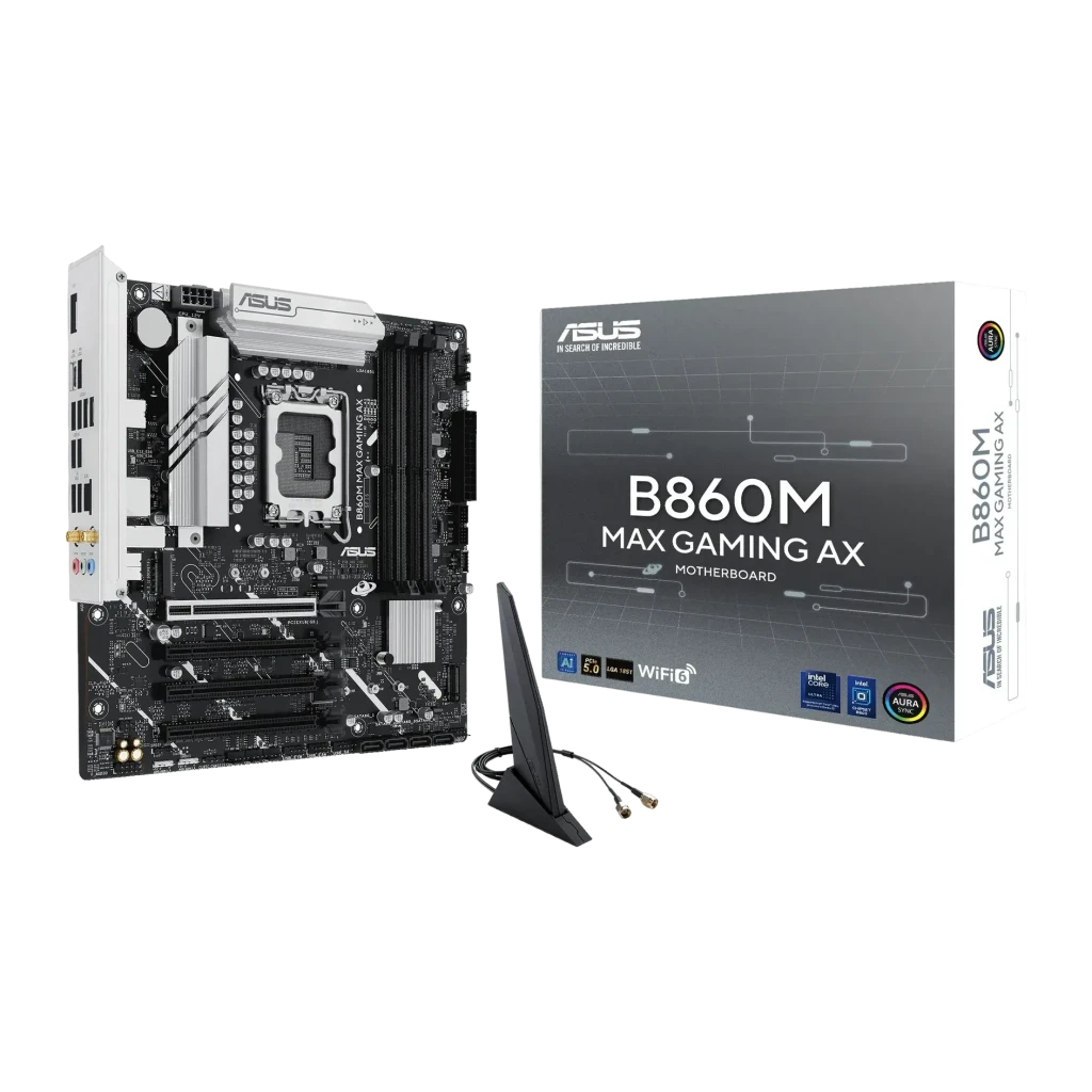 Placa base ASUS B860M MAX GAMING AX Intel B860 LGA1851 DDR5 mATX Gris