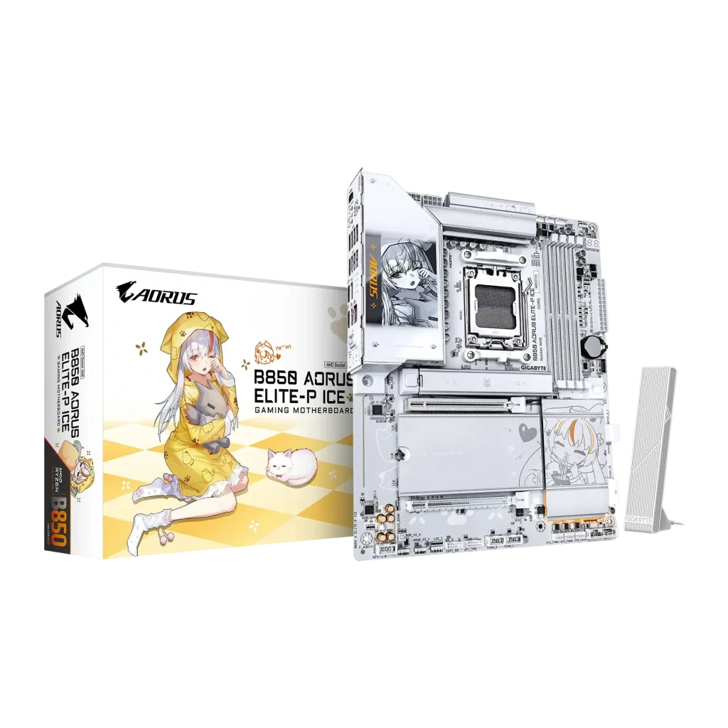 Placa base Gigabyte B850 AORUS Elite-P ICE AMD AM5 DDR5 ATX Wi-Fi 7 Blanco