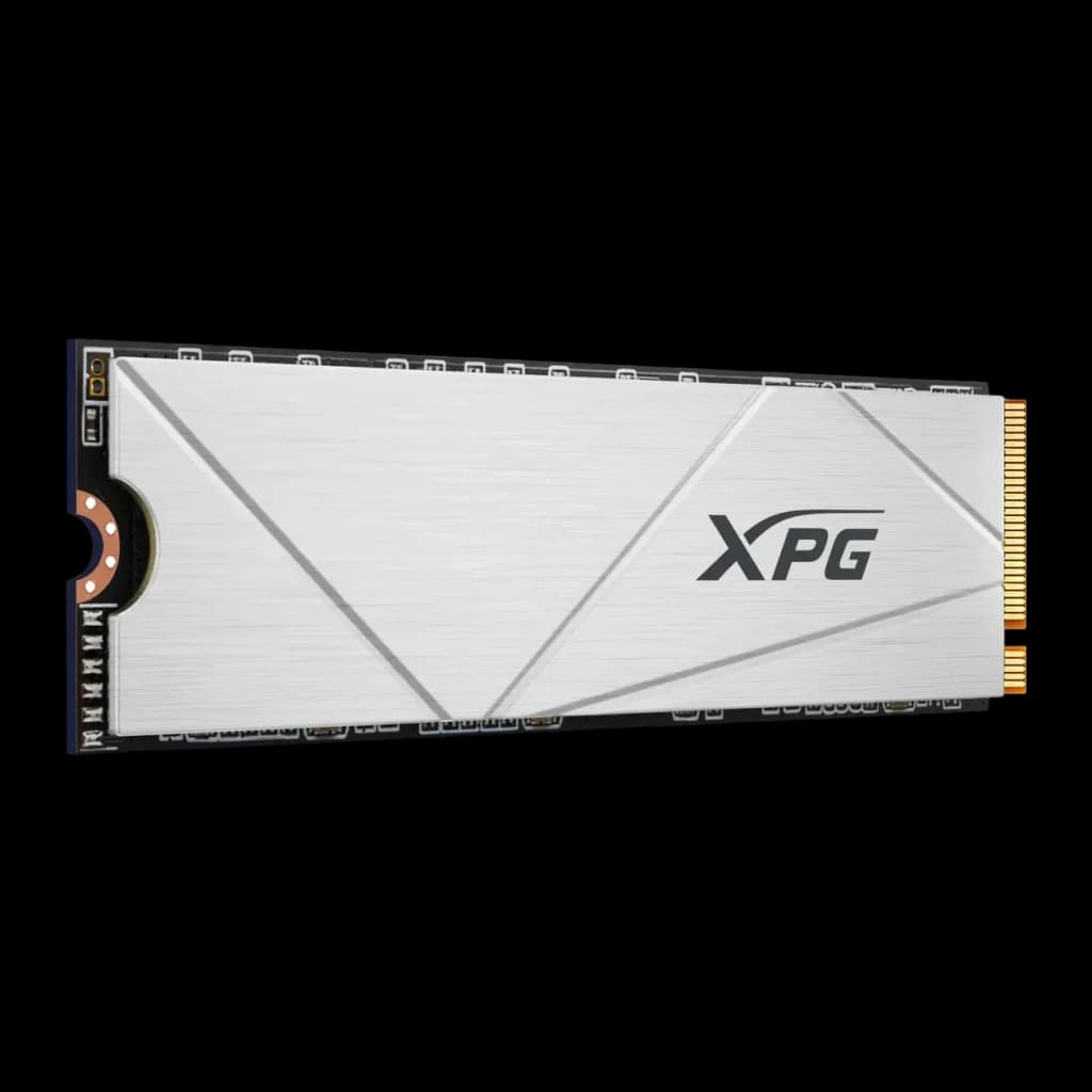 SSD ADATA XPG Gammix S60 1TB M.2 2280 NVMe PCIe 4.0 Con Disipador Plata, vista lateral: disipador plateado cepillado