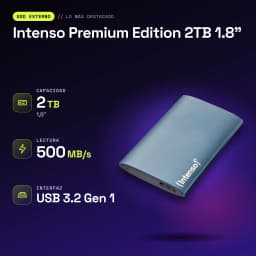 SSD Externo Intenso Premium Edition 2TB 1.8 polegadas USB 3.2 Gen 1 Azul - características