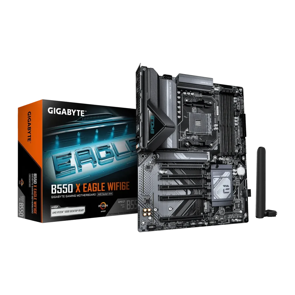 Placa base Gigabyte B550 X Eagle WiFi 6E AMD AM4 DDR4 ATX Marrón