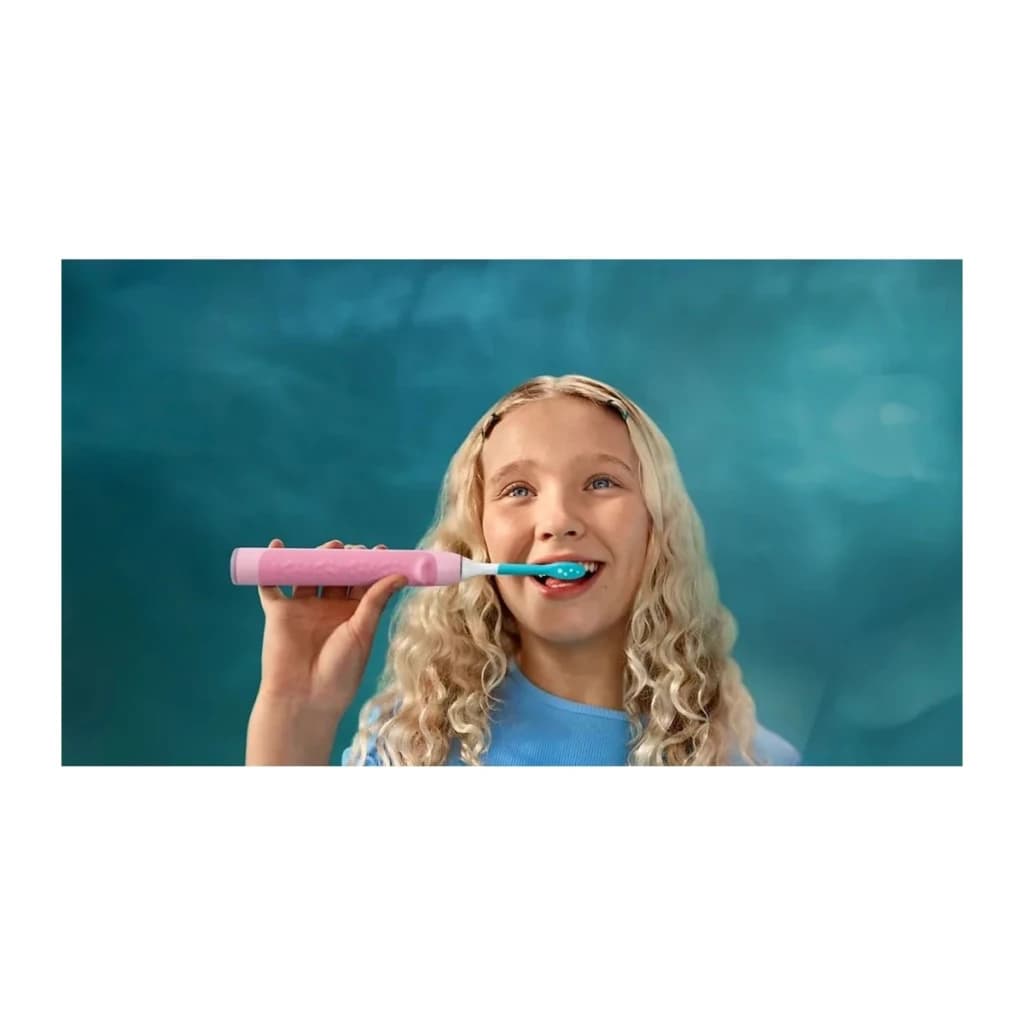 Escova Elétrica Philips Sonicare For Kids Sem Fios 21 dias Rosa HX6600/11, uso: menina de cabelo encaracolado a escovar os