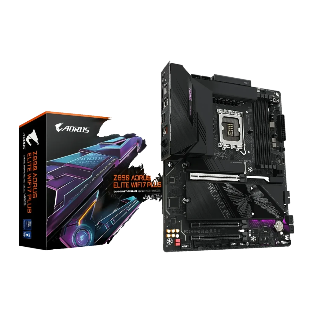 Placa base Gigabyte Z890 AORUS Elite WIFI7 Plus Intel LGA1851 DDR5 ATX WiFi 7 Negro