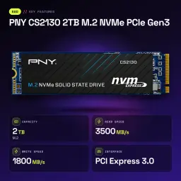 SSD PNY CS2130 2TB M.2 NVMe PCIe Gen3 Negro - características