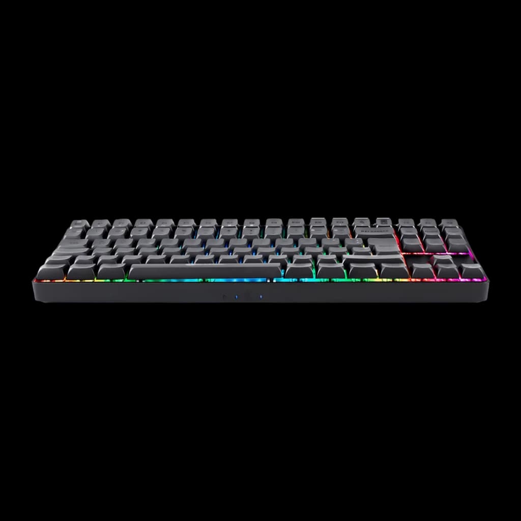 Clavier Gaming GAMIAC TKL90G Mécanique Kailh Blue RGB Espagnol TKL Noir, vue latérale: rétroéclairage RGB multicolore