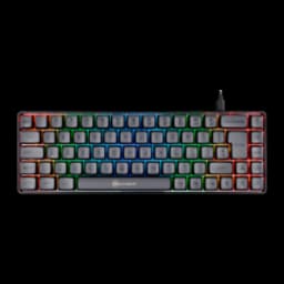 Clavier Gaming GAMIAC TKL69G SF Mécanique Kailh Red Hot-Swap RGB 16.8M Couleurs Noir/Gris, vue dessus: touches grises