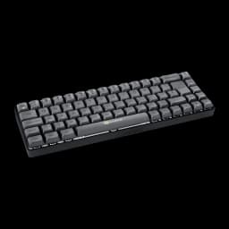 Clavier Gaming GAMIAC TKL69G SF Mécanique Kailh Red Hot-Swap RGB 16.8M Couleurs Noir/Gris, vue en perspective: touches