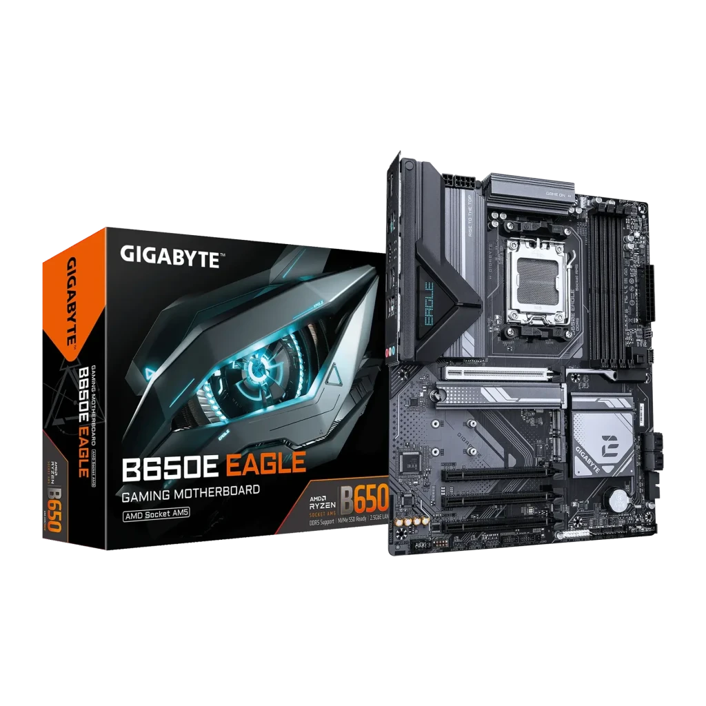Placa base Gigabyte B650E EAGLE AMD B650 AM5 DDR5 ATX Sin WiFi Marrón