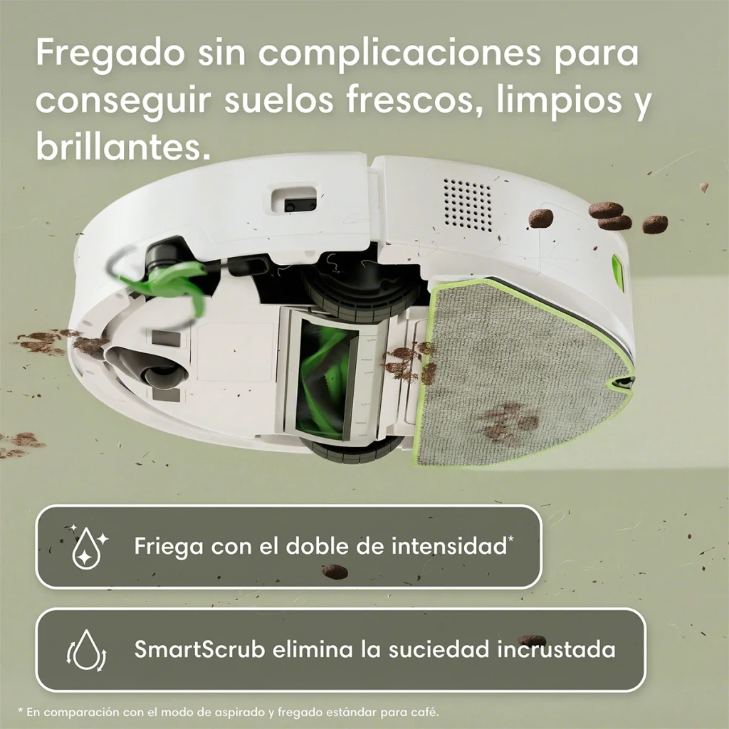Robot aspirador iRobot Roomba Combo 115 Branco Giroscópico Lavador de Pavimentos 15000Pa, base: mopa e escova central