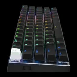 Teclado gaming Logitech G PRO X 60 LIGHTSPEED Inalámbrico Mecánico GX Brown RGB Negro, vista lateral frontal: teclas