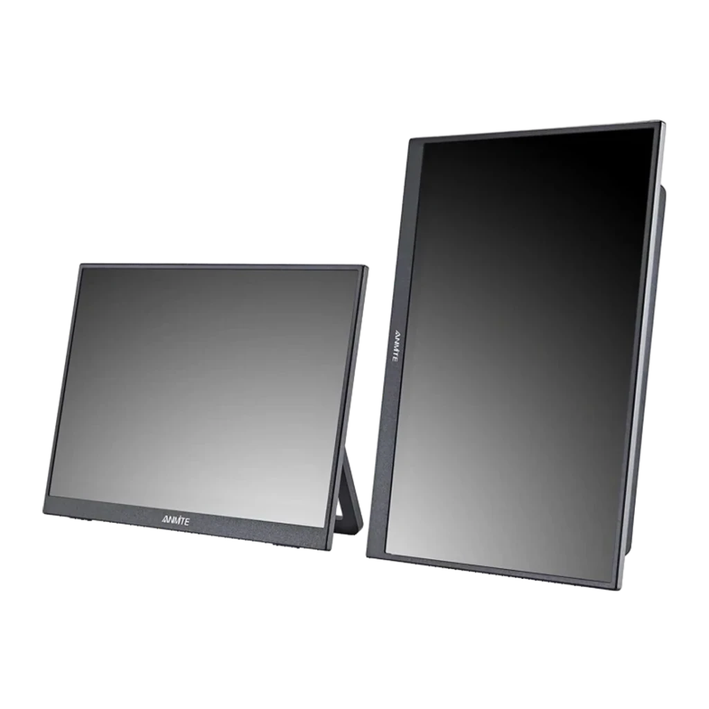 Écran portable Anmite 21,5 pouces Full HD IPS 120Hz Noir A215W03, deux orientations: paysage avec support et portrait