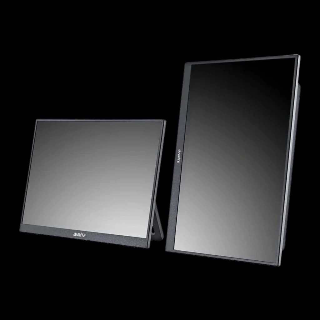 Écran portable Anmite 21,5 pouces Full HD IPS 120Hz Noir A215W03, deux orientations: paysage avec support et portrait