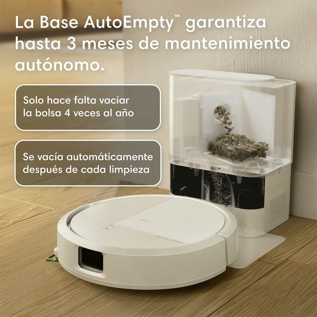Robot aspirador iRobot Roomba 115 Combo + AutoEmpty Dock Branco Giroscópico Função de Lavagem, base AutoEmpty em corte