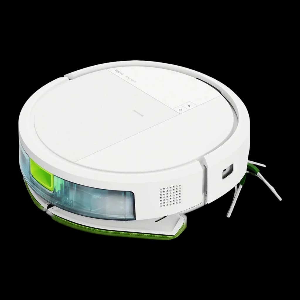 Robot aspirador iRobot Roomba 115 Combo + AutoEmpty Dock Branco Giroscópico Função de Lavagem, vista frontal-lateral