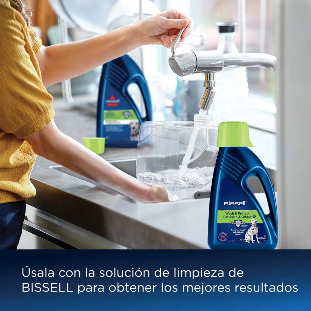 Aspirateur à main BISSELL SpotClean Plus 3724N Noir 330W, utilisation: réservoir rempli au robinet à côté du flacon Wash
