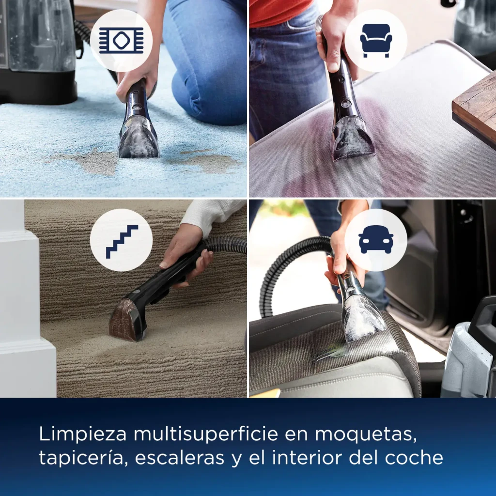 Aspirateur à main BISSELL SpotClean Plus 3724N Noir 330W, usages: nettoyage moquette, tapisserie, escaliers et habitacle
