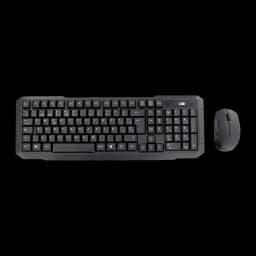 Combo Teclado y Ratón T'nB Negro Inalámbrico QWERTY Español KBSCFIRSTES, vista cenital: teclado completo con distribución